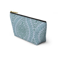 Mumbai Lace Accessory Pouch w T-bottom in Aqua